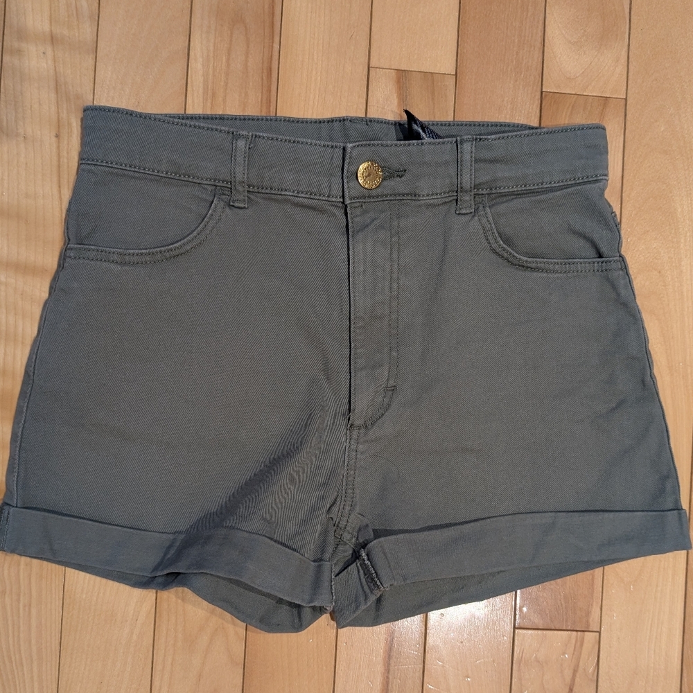 H&M Olive Green Casual Shorts